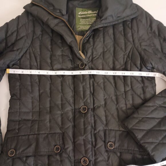 Eddie Bauer Premium Goose Down Coat Black 4 Pocket Women’s XS - Picture 10 of 15